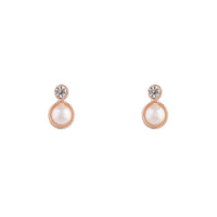 Rose Gold Pearl Bottom Stud Earrings - link has visual effect only
