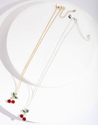 Silver Gold Red Cherry Gift Box - link has visual effect only