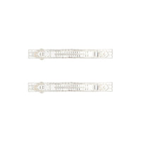 Rhodium Double Diamante Barrette - link has visual effect only