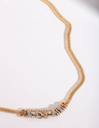 Silver Glitter Gold Necklace - link has visual effect only