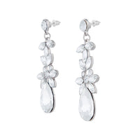 Stud And Marquise Shape Diamante Drop Earrings - link has visual effect only