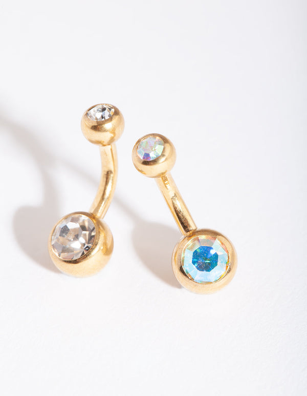 Gold Mini Belly Bar 2 Pack