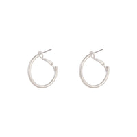 Rhodium 20mm Hoop Earrings - link has visual effect only