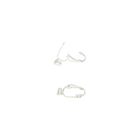 Silver Clip On Stud Earrings Converters - link has visual effect only