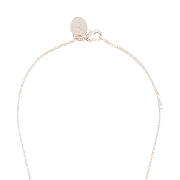 Rose Gold And Diamante Ring Trio Necklace