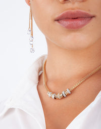 Silver Glitter Gold Necklace - link has visual effect only