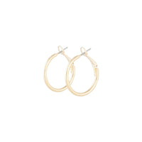 Polished Gold Dainty Hoop Earrings - link has visual effect only