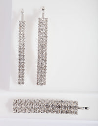 Diamante Mix Hair Clip 3 Pack - link has visual effect only