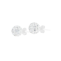 Sterling Silver Diamante Ball Stud - link has visual effect only