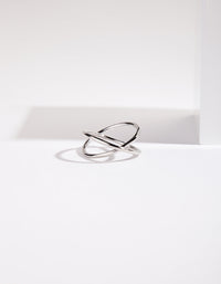 Rhodium Crossover X Ring - link has visual effect only