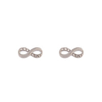 Rhodium Infinity Diamante Earrings - link has visual effect only