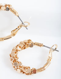 Gold Mini Sequin Hoop Earrings - link has visual effect only