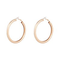 Polished Gold Tube Hoop Earrings - link has visual effect only