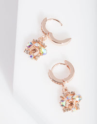 Rose Gold Diamante Cluster Earrings - link has visual effect only