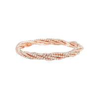 Rose Gold Cup Chain Twist Bracelet - link has visual effect only