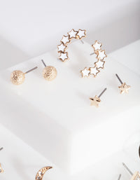 Gold Diamante Mini Earring Stud Pack - link has visual effect only