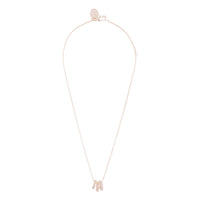 Rose Gold And Diamante Ring Trio Necklace - link has visual effect only