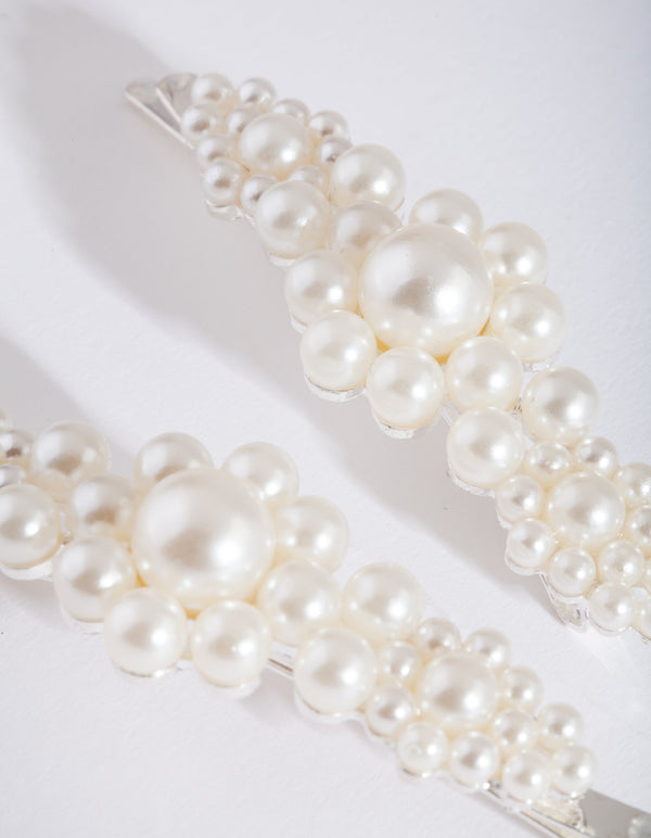 Pearl Cluster Hair Clip 2 Pack