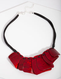 Red Acrylic Disc Necklace - link has visual effect only