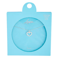 Sterling Silver Diamante Heart Necklace - link has visual effect only