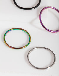 Mixed Metal Nose Ring 4 Pack - link has visual effect only