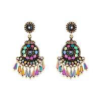 Emerald Mesh Bead Drop Earrings - link has visual effect only