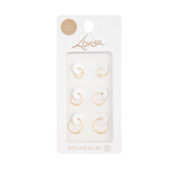 Gold Plated Sterling Silver Nose Ring Pack - link has visual effect only