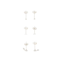 Sterling Silver Celestial Stud Earring 3 Pack - link has visual effect only