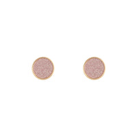 Pink Glitter Round Stud Earrings - link has visual effect only